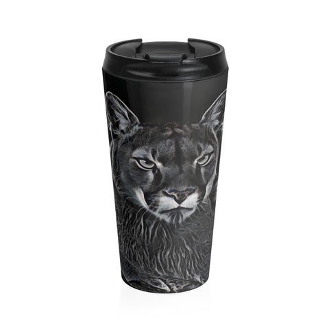 Mountain Lion Stainless Steel Travel Mug