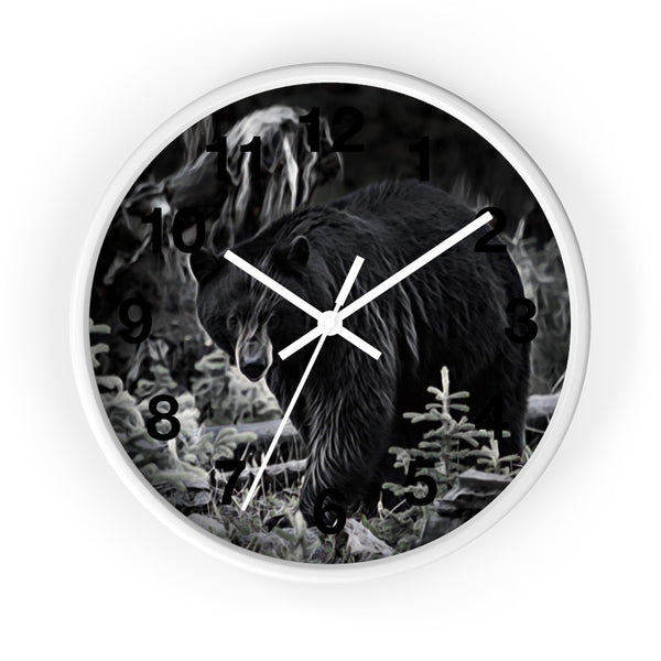 large black bear wall clock perfect for any cabin in the woods