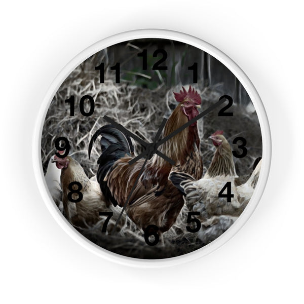 Farm chicken wall clock perfect for farm house decor