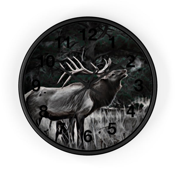bugling bull elk wall clock perfect for your rustic home