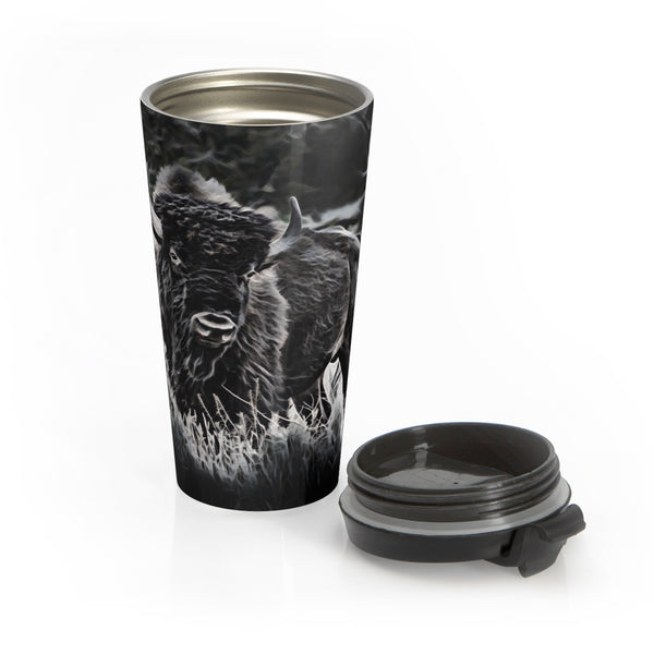 American buffalo travel coffee mug