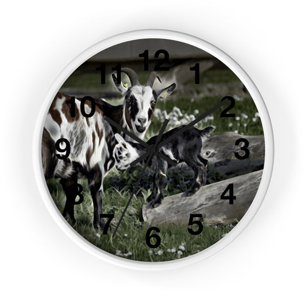 Baby goat wall clock perfect for farm house decor