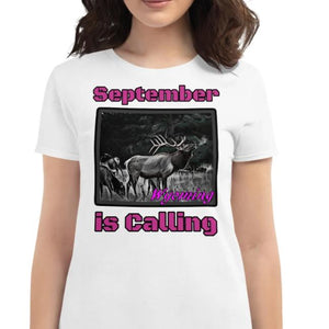 Wyoming Elk Hunting Women's Short Sleeve T-Shirt