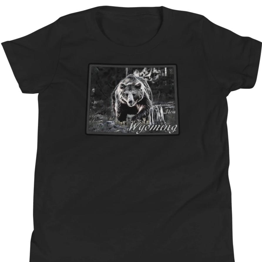 Wyoming Bear Youth Short Sleeve T-Shirt