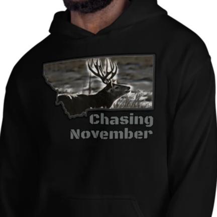 Montana Mule Deer Hunting Hooded Sweatshirt