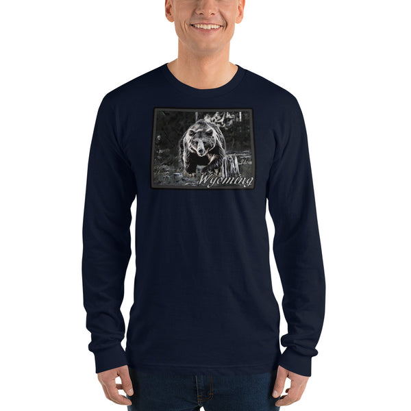 Wyoming Bear Long Sleeve T-Shirt