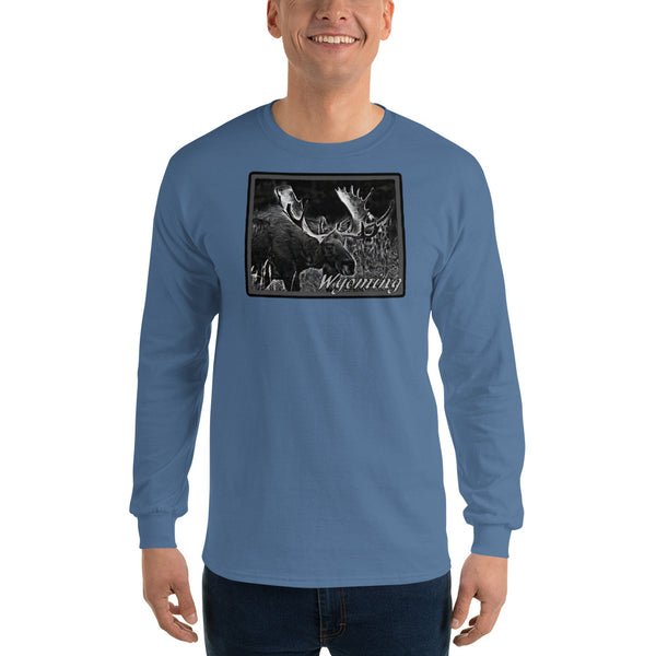 Wyoming Moose Long Sleeve T-Shirt