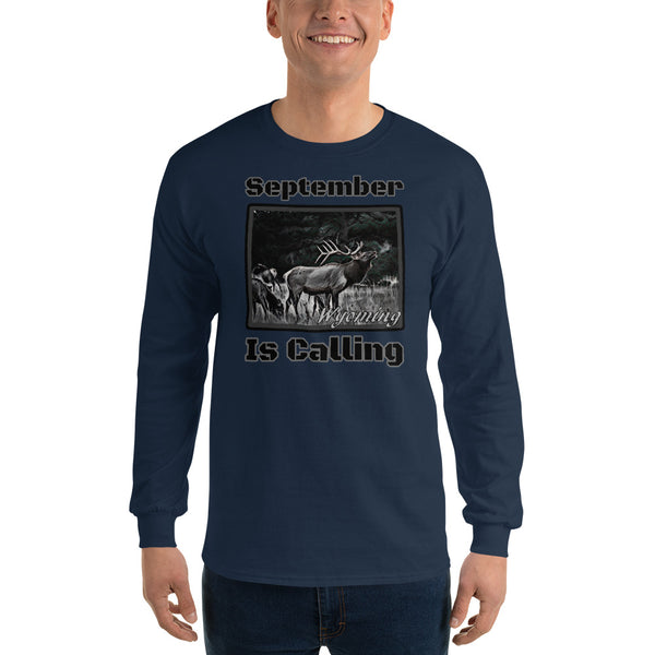Wyoming Elk Hunting Long Sleeve T-Shirt